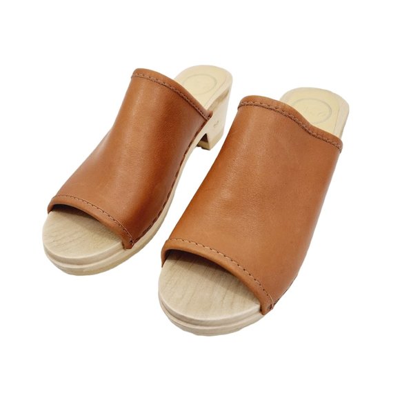 NO. 6 STORE DARIA CLOG ON MID HEEL IN PALOMINO - Picture 6 of 9
